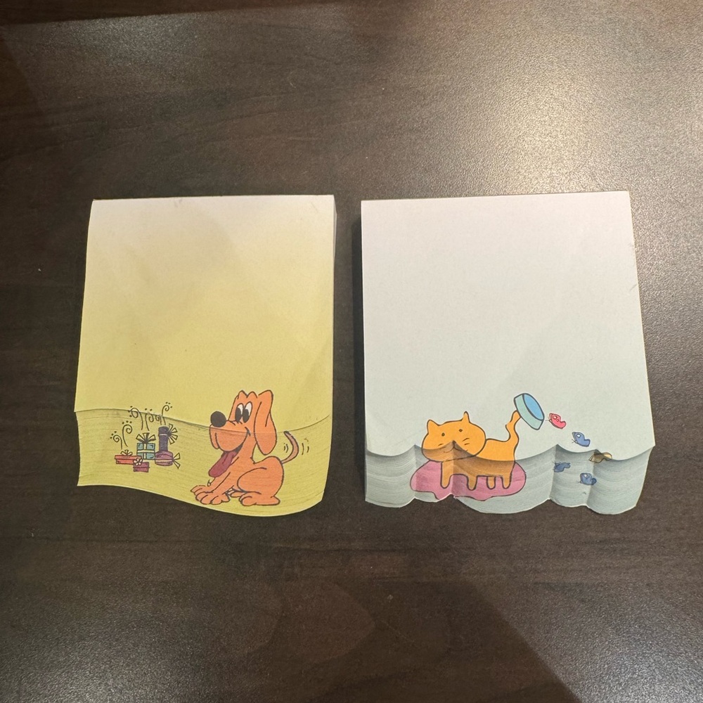 Dog and cat note pads